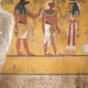 A restored section of the South Wall in King Tut’s tomb. The damage at left was caused by Howard Carter during the tomb’s clearance.
